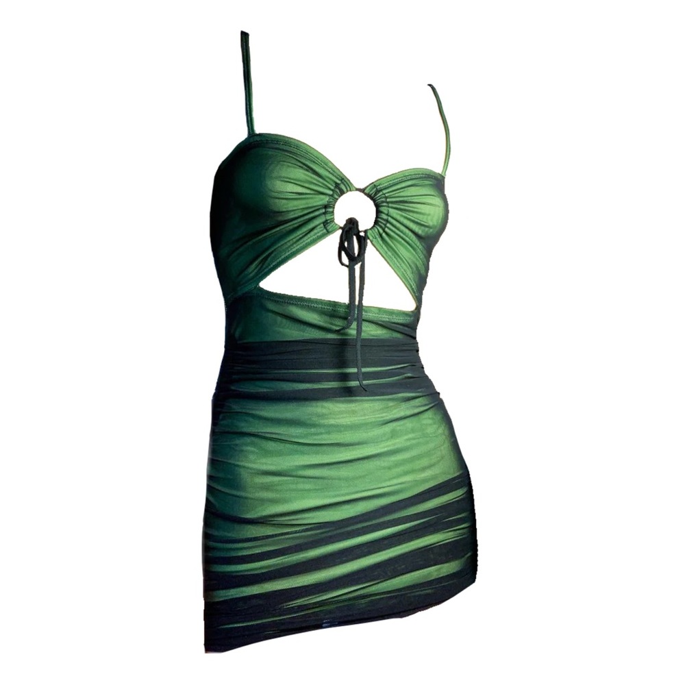 NWT Green & Black Mini Dress - M